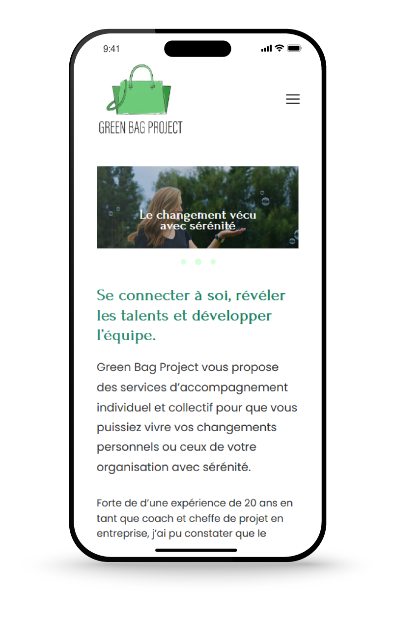 Green Bag project - portfolio site web - Schwarz&Co