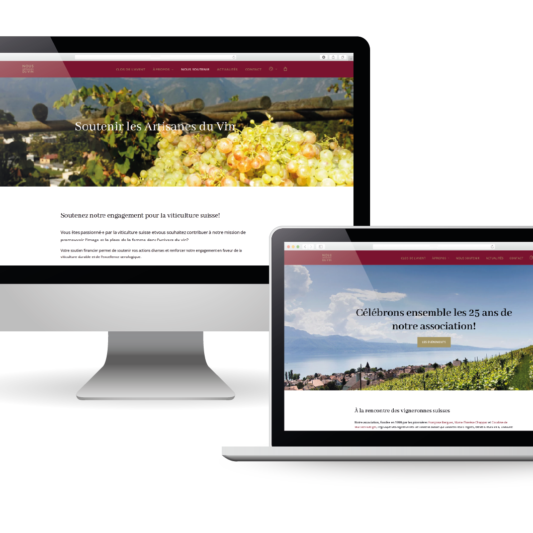 Nous Artisanes du Vin site web - portfolio website - Schwarz&Co