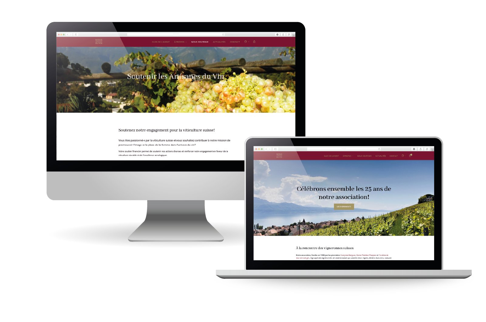 Nous Artisanes du Vin site web - portfolio website - Schwarz&Co