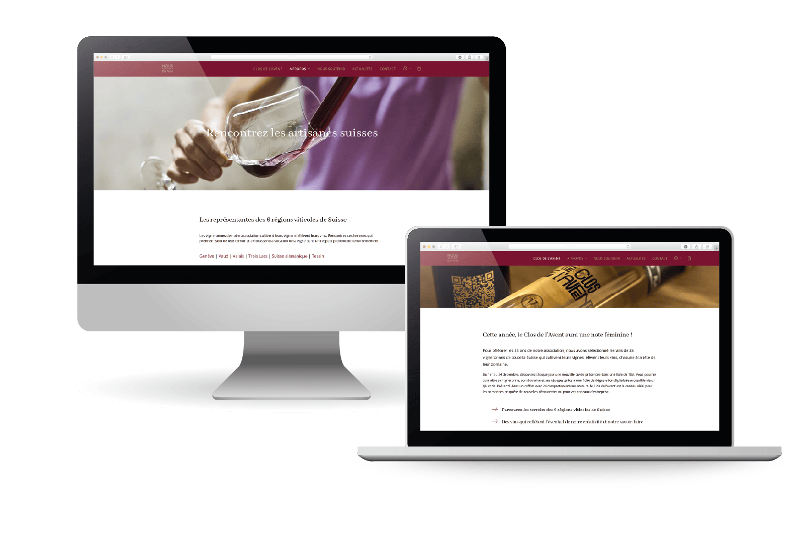 Nous Artisanes du Vin site web - portfolio website - Schwarz&Co