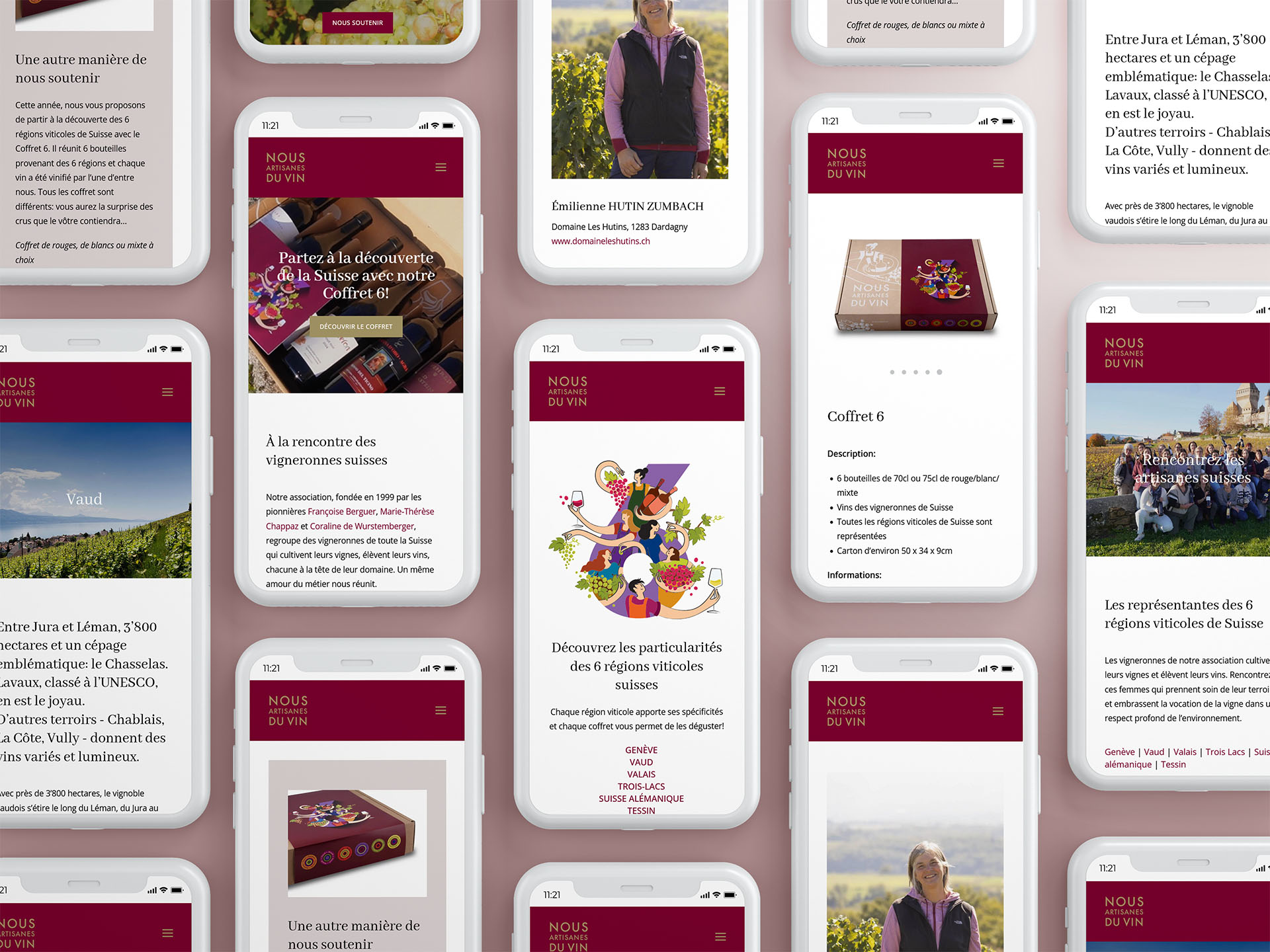Nous Artisanes du Vin Coffret 6 - portfolio website - Schwarz&Co