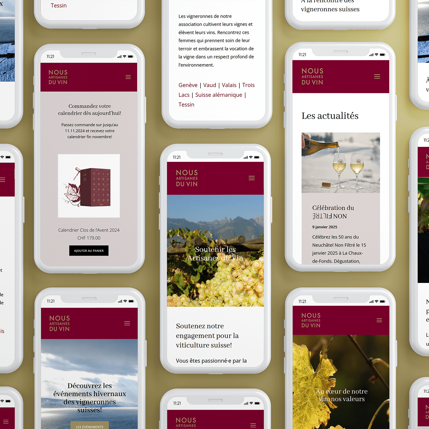 Nous Artisanes du Vin site web - portfolio website - Schwarz&Co