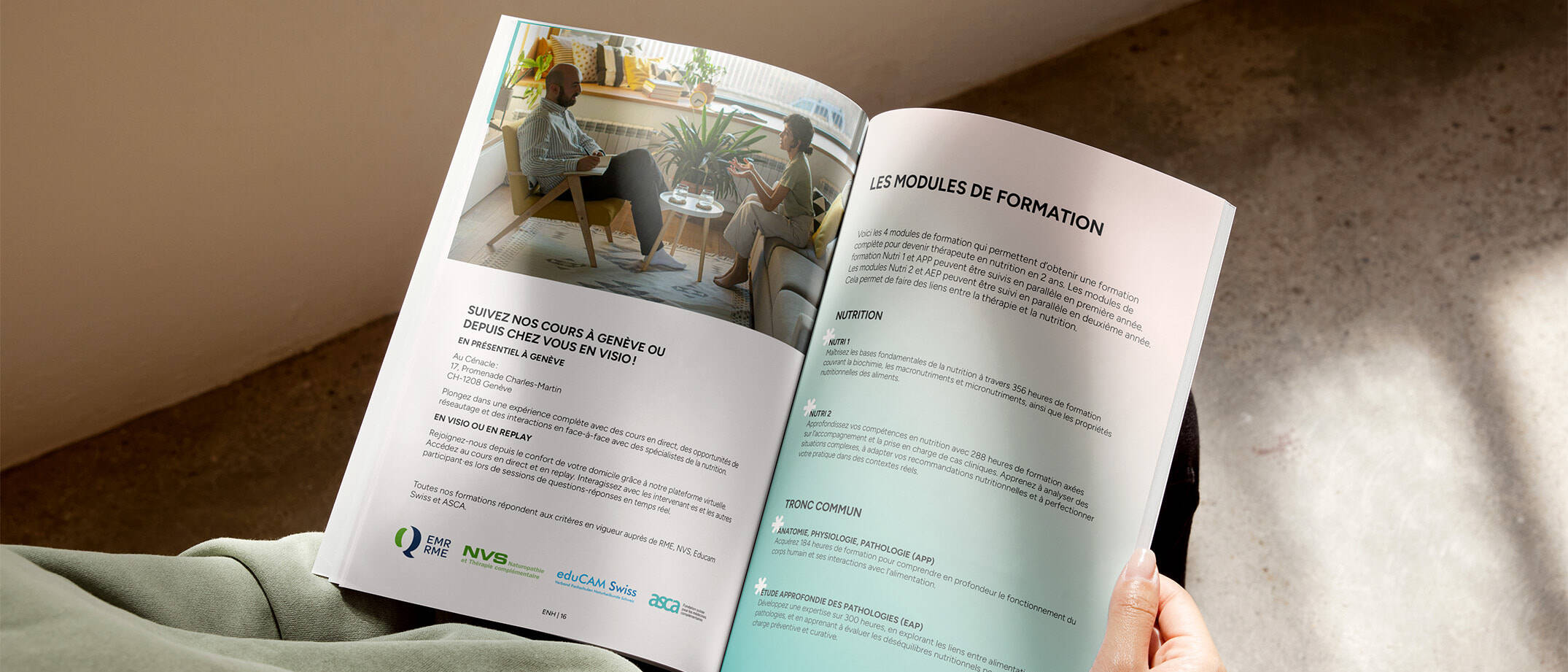ENH - Ecole de nutrition Holistique - portfolio website - Schwarz&Co