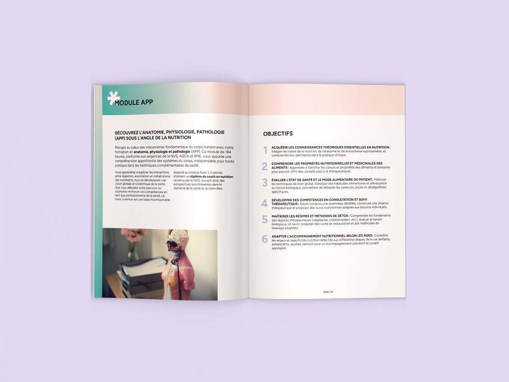 ENH - Ecole de nutrition Holistique - portfolio website - Schwarz&Co