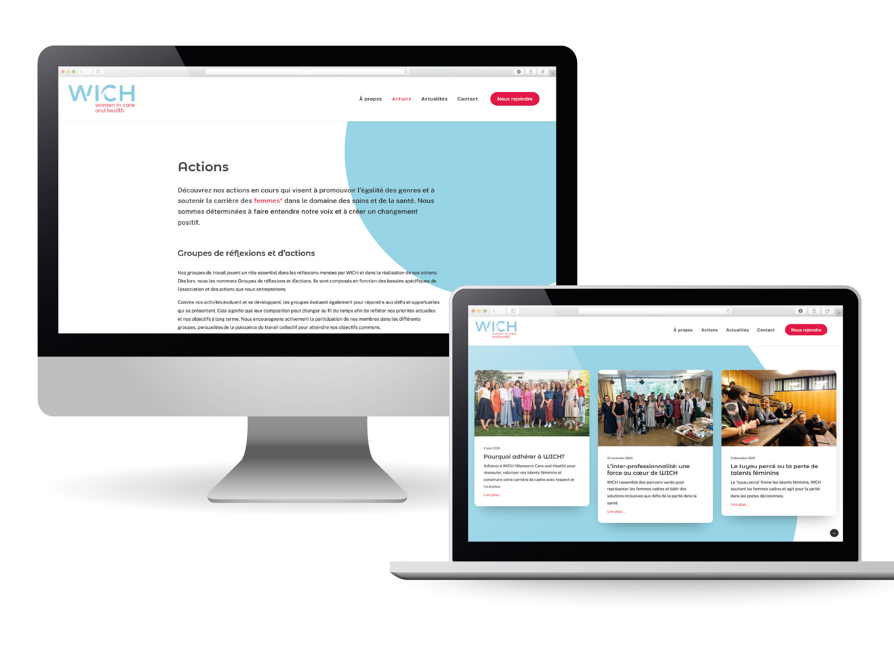 Association WICH - Women In Care and Health - Site web - portfolio website - Schwarz&Co