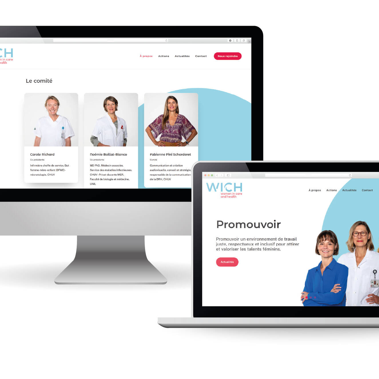 Association WICH - Women In Care and Health - Site web - portfolio website - Schwarz&Co