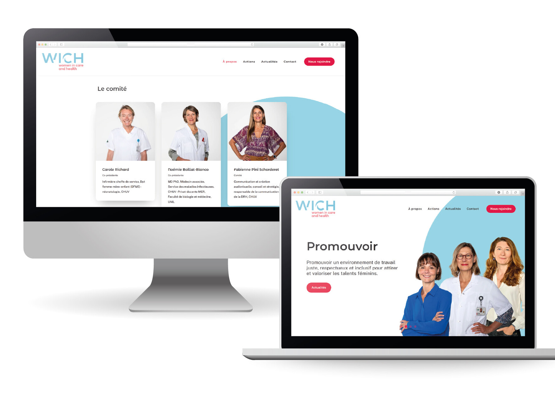 Association WICH - Women In Care and Health - Site web - portfolio website - Schwarz&Co