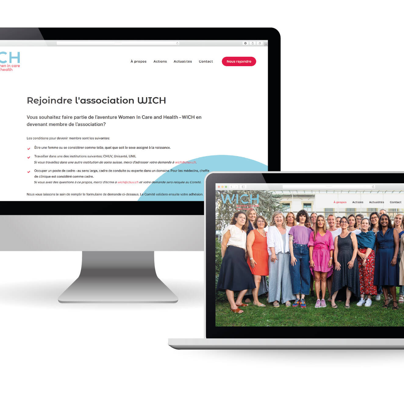 Association WICH - Women In Care and Health - Site web - portfolio website - Schwarz&Co