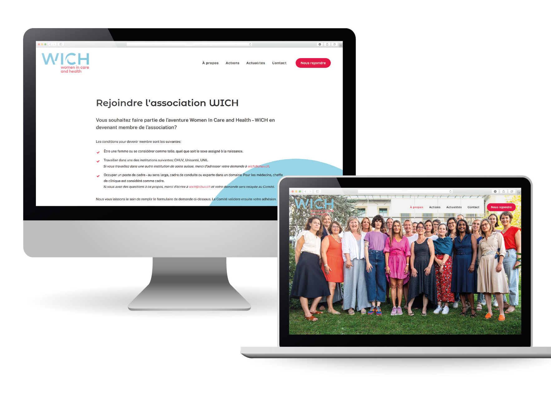 Association WICH - Women In Care and Health - Site web - portfolio website - Schwarz&Co
