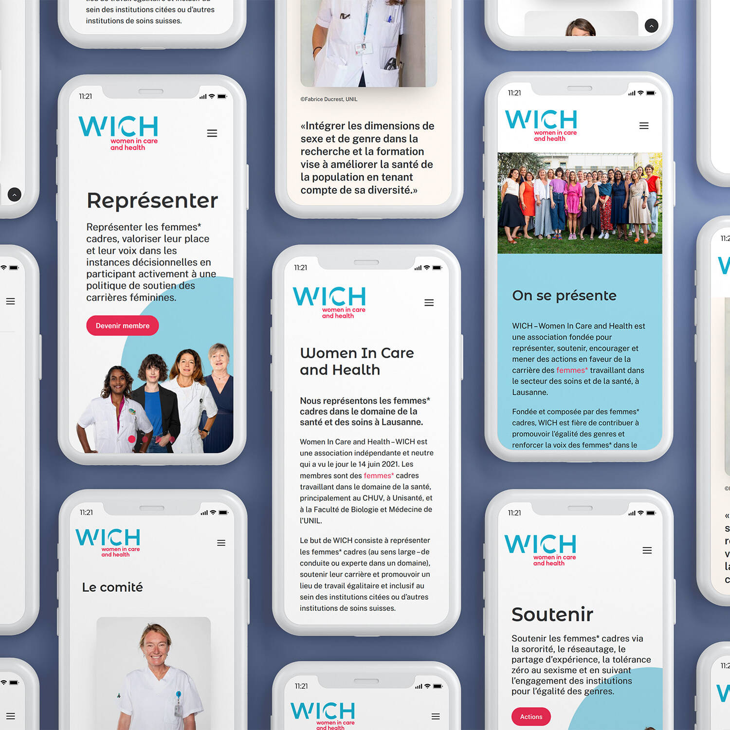 Association WICH - Women In Care and Health - Site web - portfolio website - Schwarz&Co