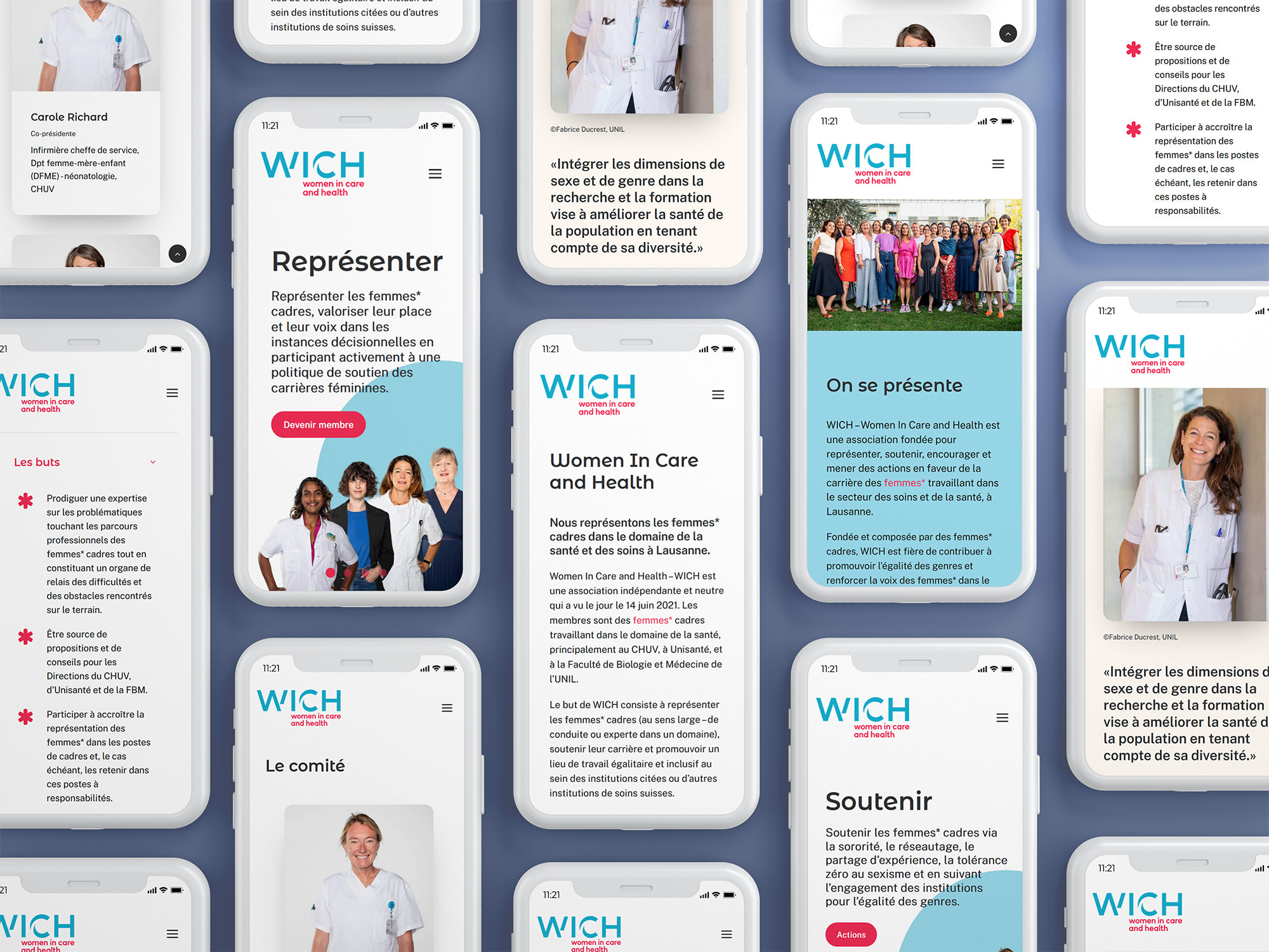 Association WICH - Women In Care and Health - Site web - portfolio website - Schwarz&Co
