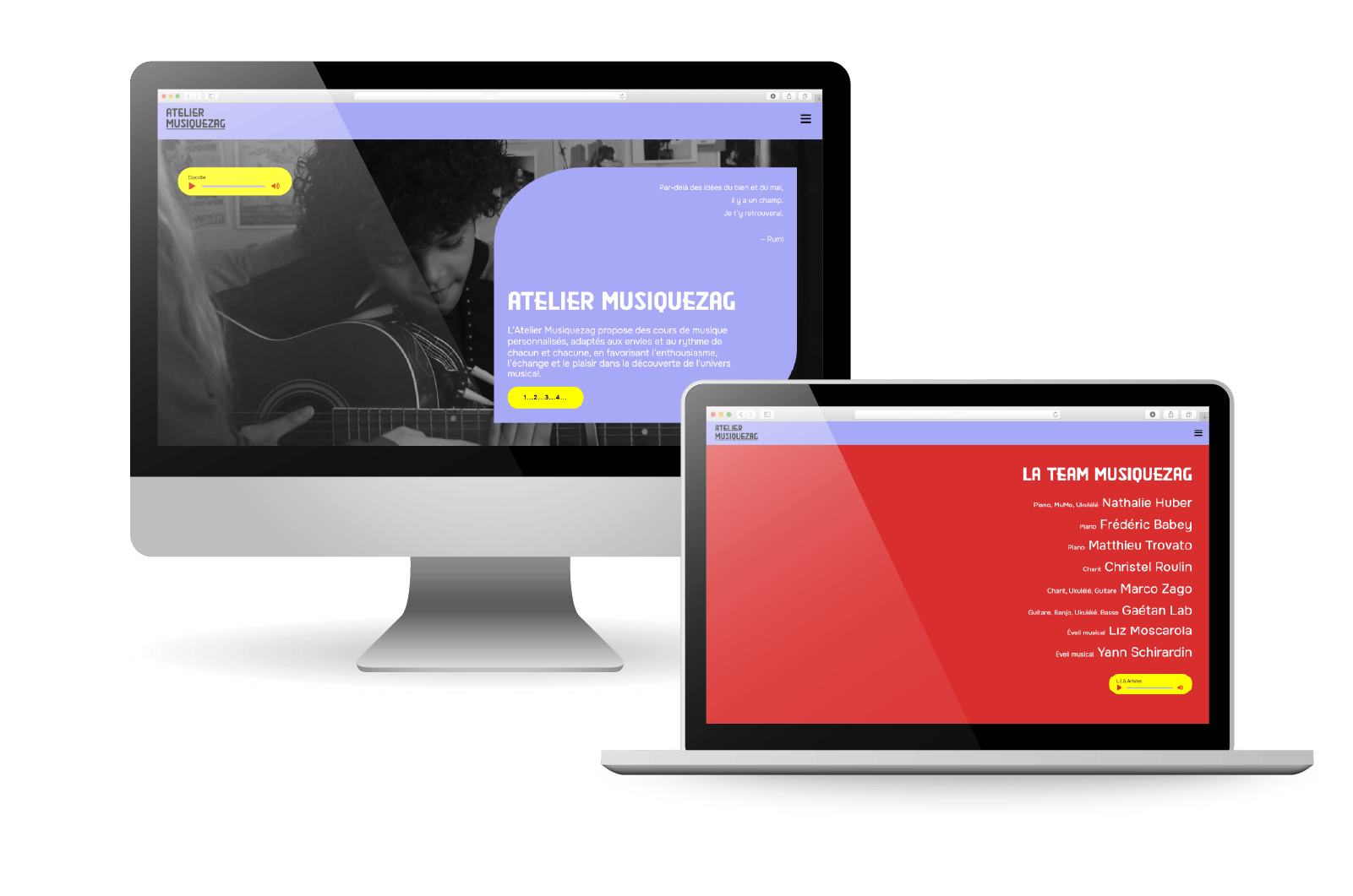 Atelier Musiquezag - Site web - portfolio website - Schwarz&Co