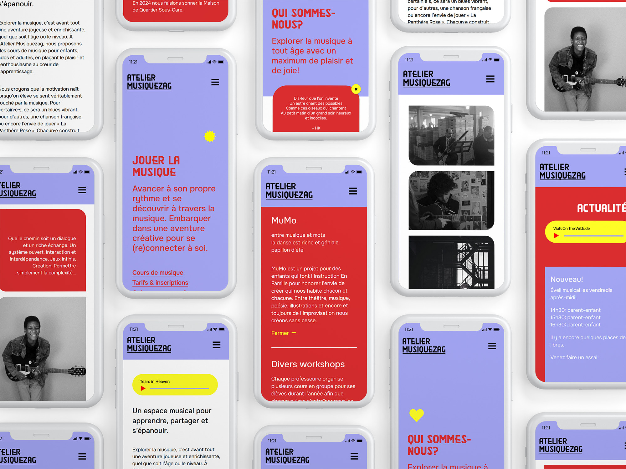 Atelier Musiquezag - Site web - portfolio website - Schwarz&Co