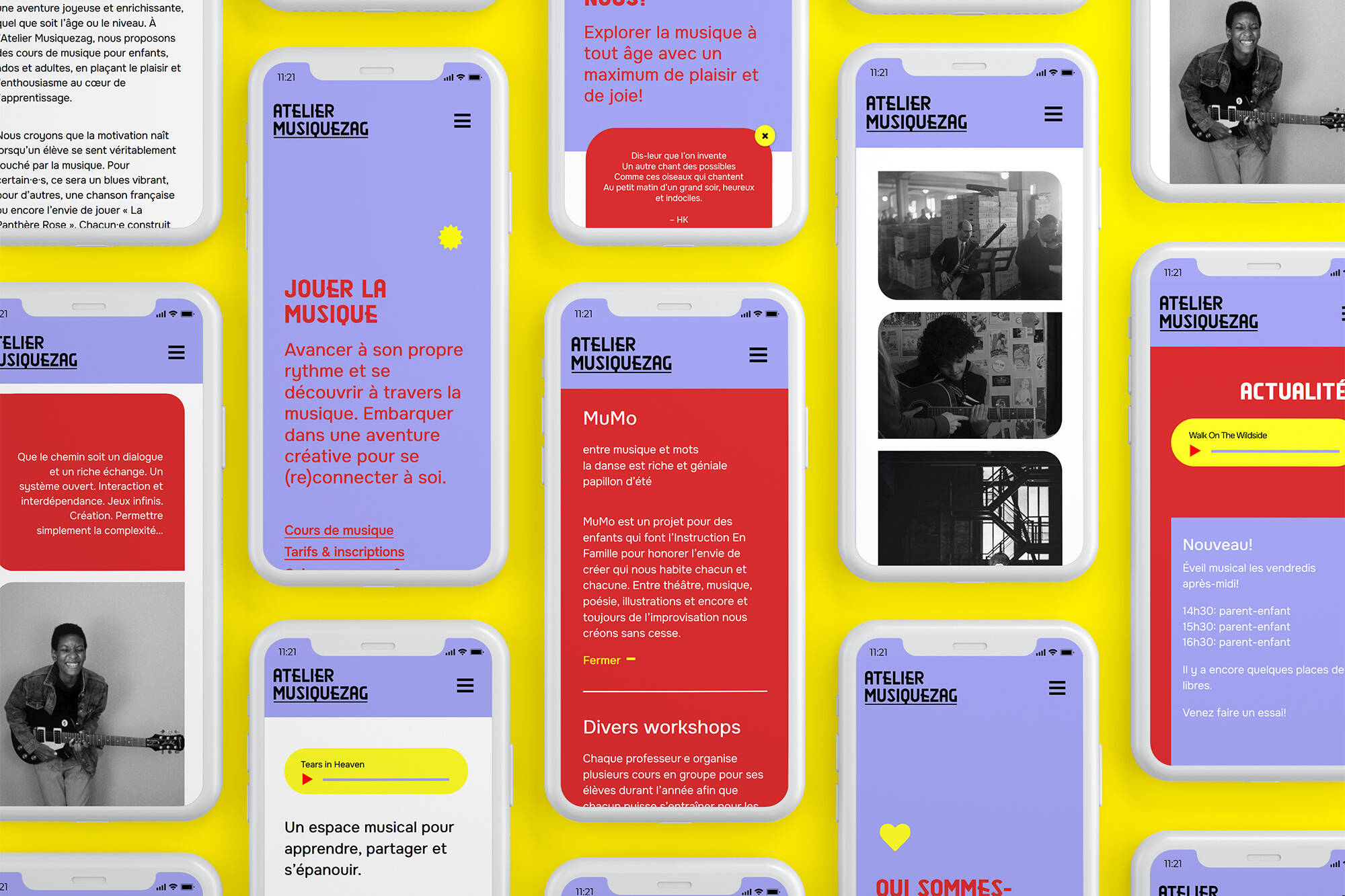 Atelier Musiquezag - Site web - portfolio website - Schwarz&Co